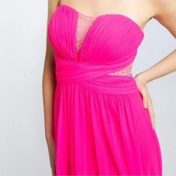 JOVANI PINK ILLUSION prom pageant dress gown 0 00